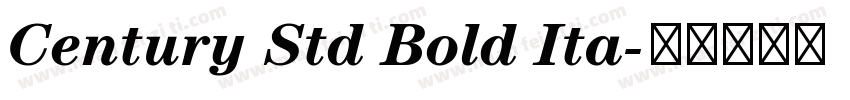 Century Std Bold Ita字体转换